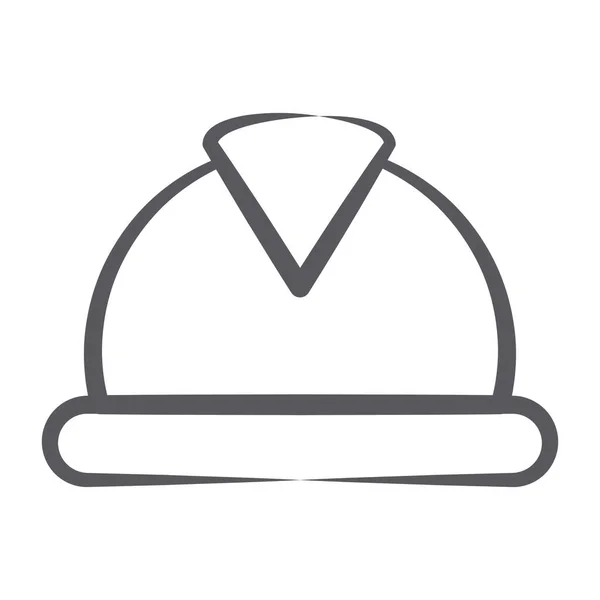 線形設計 労働帽子ベクトルのヘッド保護アイコン — ストックベクタ