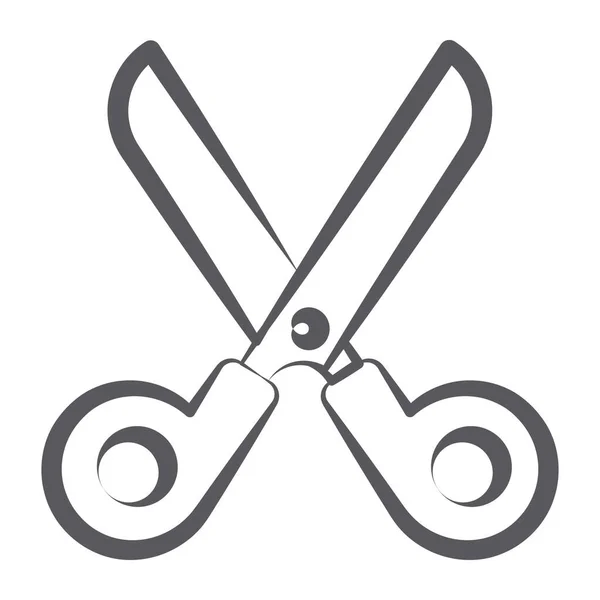 Ножницы Иконка Линии Вектор Редактируемый Дизайн — стоковый вектор