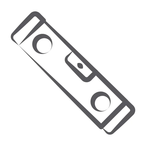 Instrumento Utilizado Para Medir Precisión Del Nivel Construcción Icono Herramienta — Archivo Imágenes Vectoriales