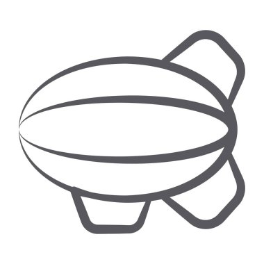 Zeplin fırça darbesi tasarımı, balon vektör konsepti 