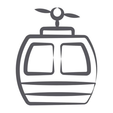 Macera kavramını gösteren kayak kaldırma vektörü 