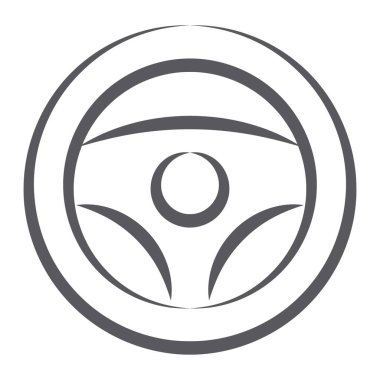 Araç denetim çemberi, araç yönlendirme simgesi satır vektörü 