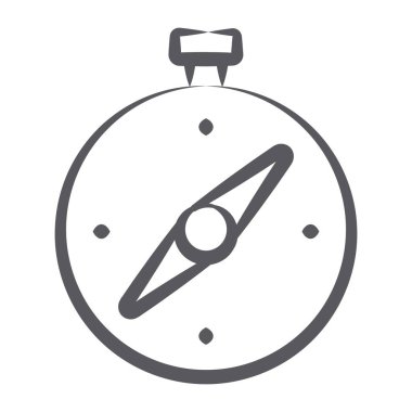 Bir grafik aracı simgesi, pusula simgesinin satır tasarımı