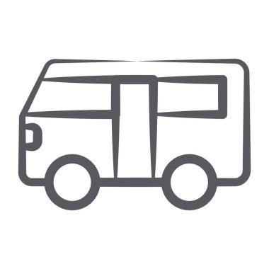 Umumi bir motorlu taşıt simgesi, mini koçun doğrusal tasarımı