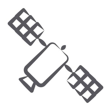 Satır biçiminde uzay istasyonu veya yapay uzay efekti simgesi 