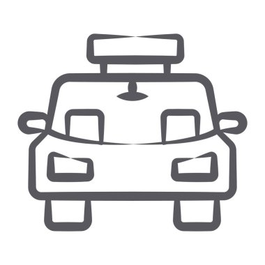 Taksi simgesinin düzenlenebilir vektör tasarımı