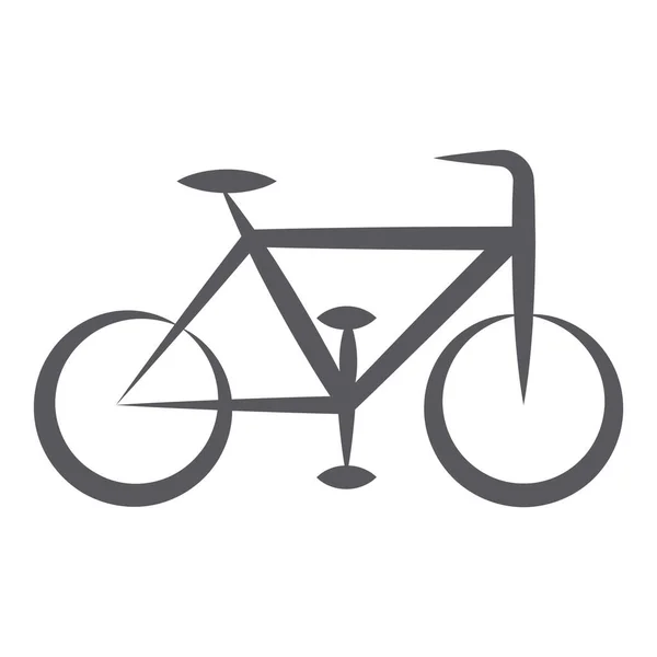 自転車の線形アイコン 編集可能なベクトルデザイン — ストックベクタ