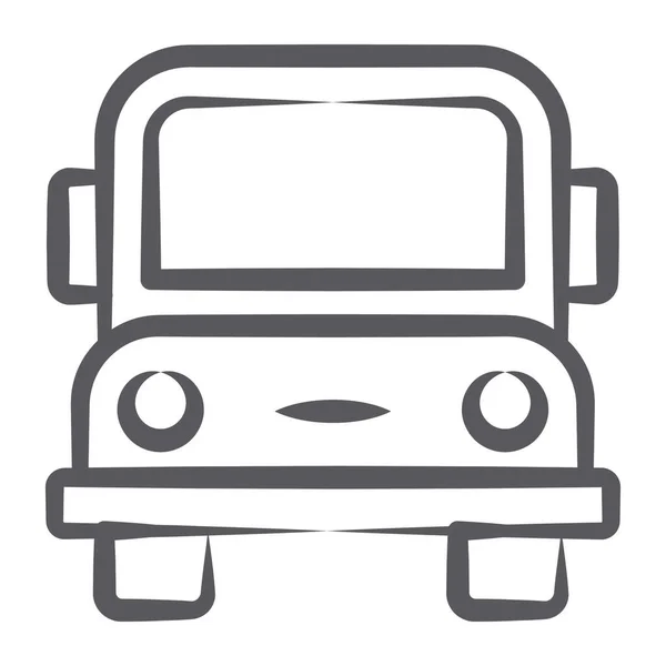 Autobus Scolastico Proprietà Affittato Contratto Gestito Una Scuola Vettore Modificabile — Vettoriale Stock