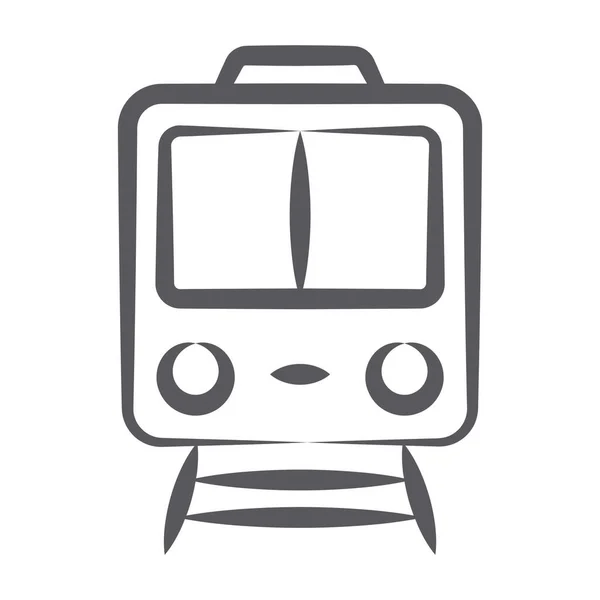 Tren Icono Vía Férrea Vector Editable Del Tren Público — Vector de stock