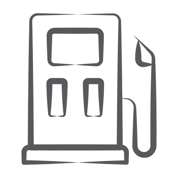 Tankstellen Ikone Trendigen Vektordesign — Stockvektor