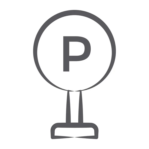Значок Зони Паркування Лінійному Векторі — стоковий вектор