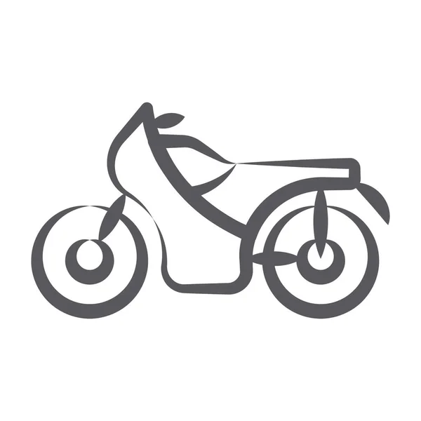 Motorkerékpár Vonal Szerkeszthető Vektor Robogó Koncepció — Stock Vector