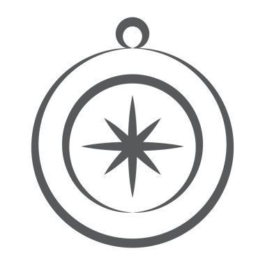 Bir yön aracı simgesi, pusula simgesinin satır tasarımı