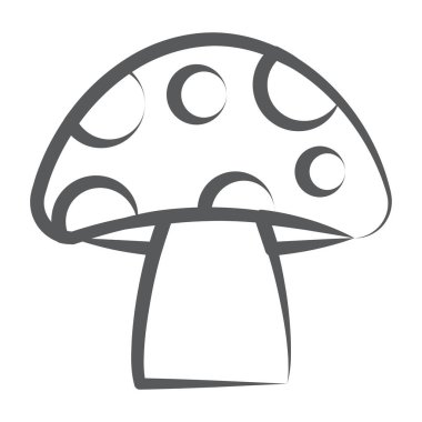 Mantar vektörünün dizaynı, düzenlenebilir vektörde etli ekin.