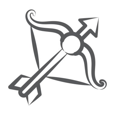 Okçuluk yay oyun vektörünün moda tasarımı 