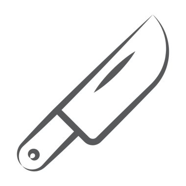 Mutfak gereçleri, bıçak çizgisi tasarımı simgesi