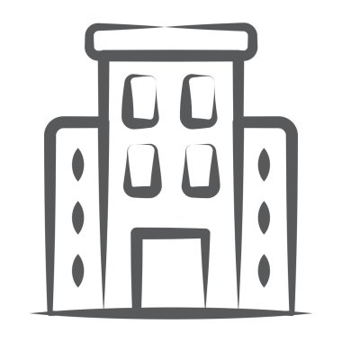 Lüks otel simgesi, doğrusal biçim vektörü 