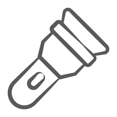 Taşınabilir bir flaş ışığı, satır dizaynında meşale simgesi