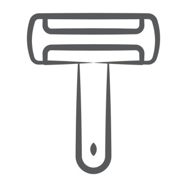 Düzenlenebilir satır tasarımında güvenlik jileti simgesi 