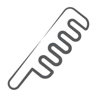 Doğrusal dizaynda saç tarama simgesi ayrıştırılıyor 