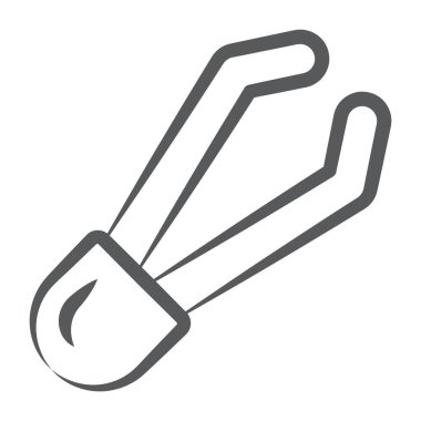 Düzenlenebilir vektör tasarımında bir kaş cımbızı simgesi 