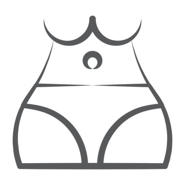 Dolu tasarımda kilo kaybı simgesi.