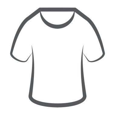 Fırça darbesi tarzında bir tişört simgesi tasarımı