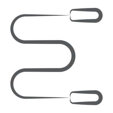 Satır tasarımında ip atlama simgesi.