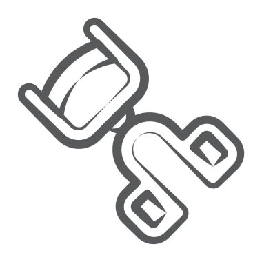 Kirpikleri kıvırmak için mekanik bir aygıt, kirpik bigudi simgesi