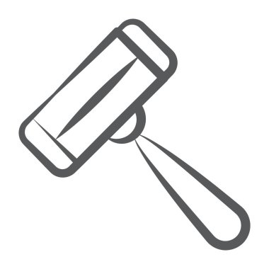 Düzenlenebilir satır tasarımında tıraş makinesi simgesi 