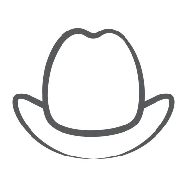 Silindir şapkanın çizgi vektör tasarımı