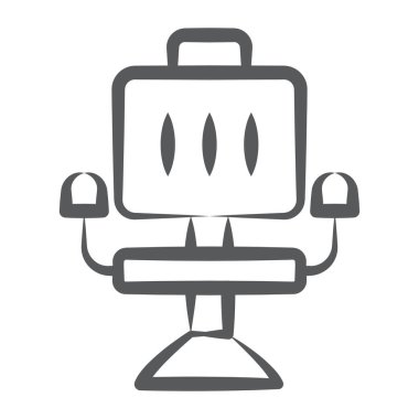 Salon koltuğu simgesinin düzenlenebilir satır tasarımı