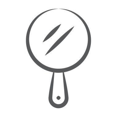 Satır tasarımında el aynası vektörü 