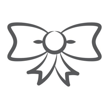 Çizgi dizaynındaki güzel papyon simgesi 