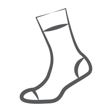 Sock simgesi tasarımı, modern doğrusal vektör 