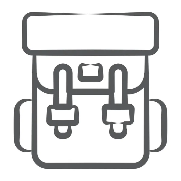 Icono Línea Mochila Bolsa Viaje — Vector de stock