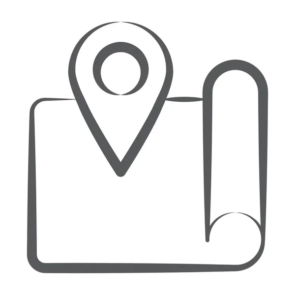 地図上の位置ポインタ 編集可能なスタイルアイコン内の地図マーカー — ストックベクタ