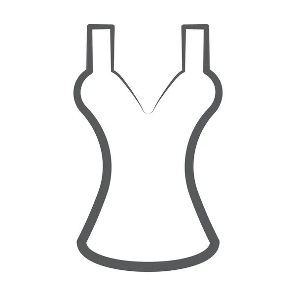 Ikona Bielizny Bez Rękawów Projekt Linii Koszulki — Wektor stockowy
