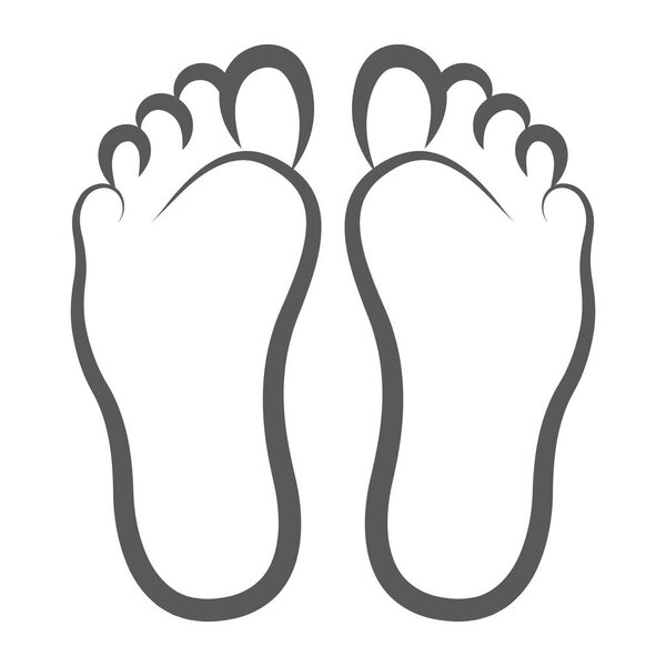 Line vector design of feet concept icon