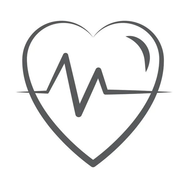 Människokroppsorgan Kardiologi Ikon Linje Vektor — Stock vektor
