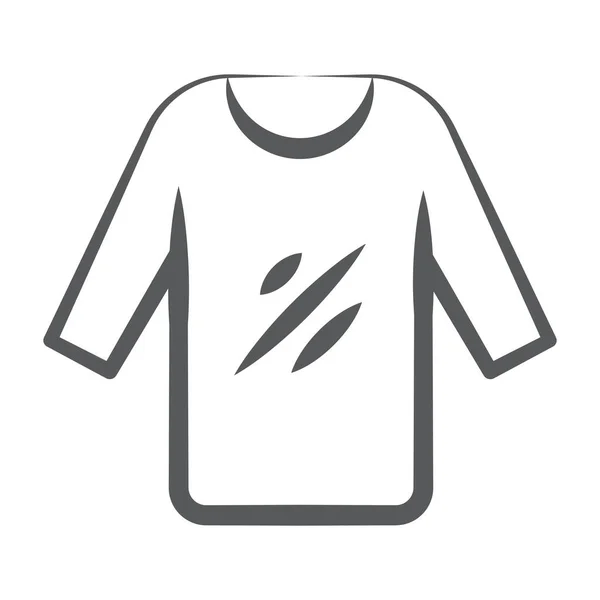 Icono Diseño Camisa Estilo Trazo Pincel — Vector de stock