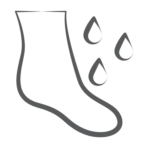 Feet Spa Konsept Simgesinin Çizgi Vektör Tasarımı — Stok Vektör