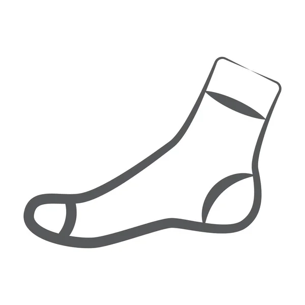 Fotsocksikondesign Modern Linjär Vektor — Stock vektor