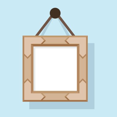 Fotoğraf çerçevesi simgesinin modaya uygun düz tasarımı, bir resim için dekoratif kenar 