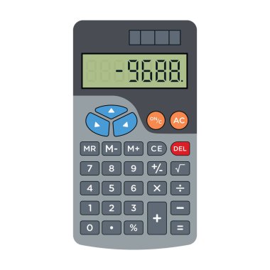 Modern düz stil hesaplama calc simgesi, sayı kırıcı 
