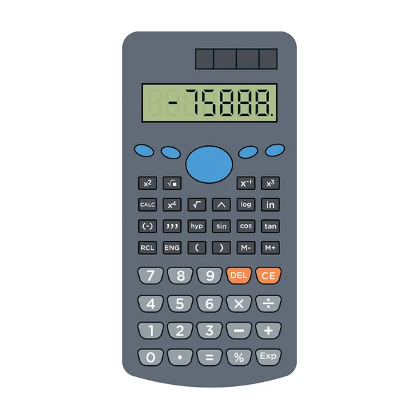Icono Calculadora Digital Diseño Plano Editable — Vector de stock