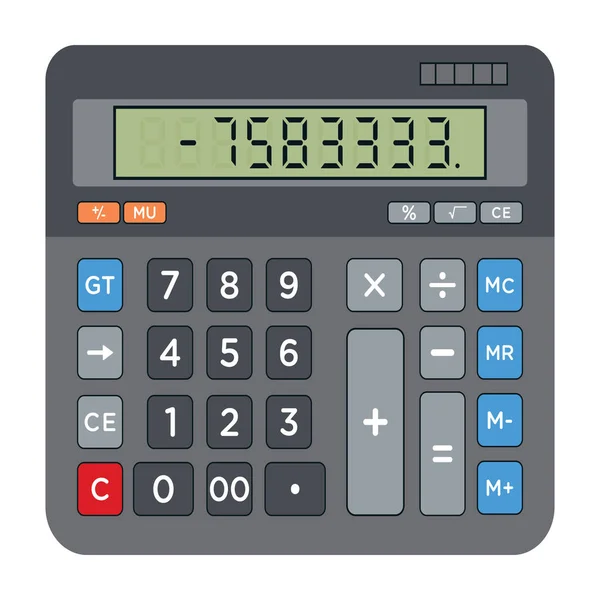 Icono Calculadora Moderna Diseño Plano Editable — Vector de stock