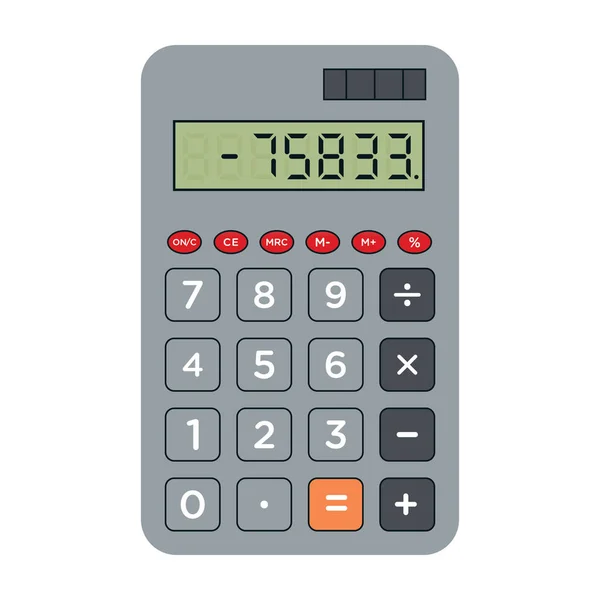 Icono Calculadora Digital Diseño Plano Editable — Vector de stock