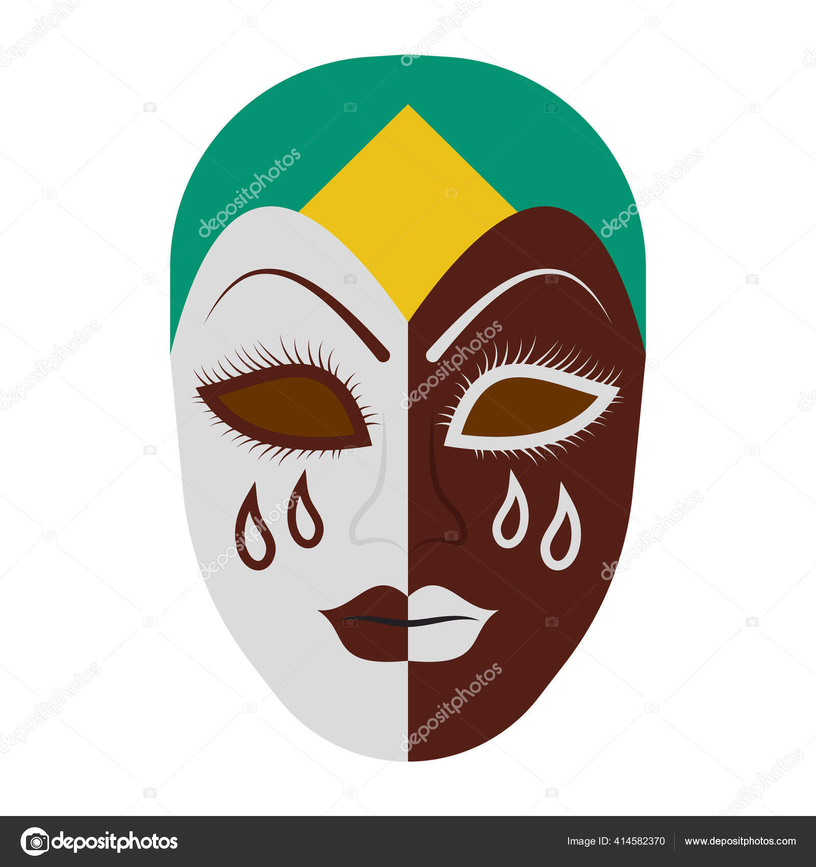 Traditional Tribal Face Mask Vector Symbol Spirituality Stock Vector Image  by ©smashingstocks #414582370