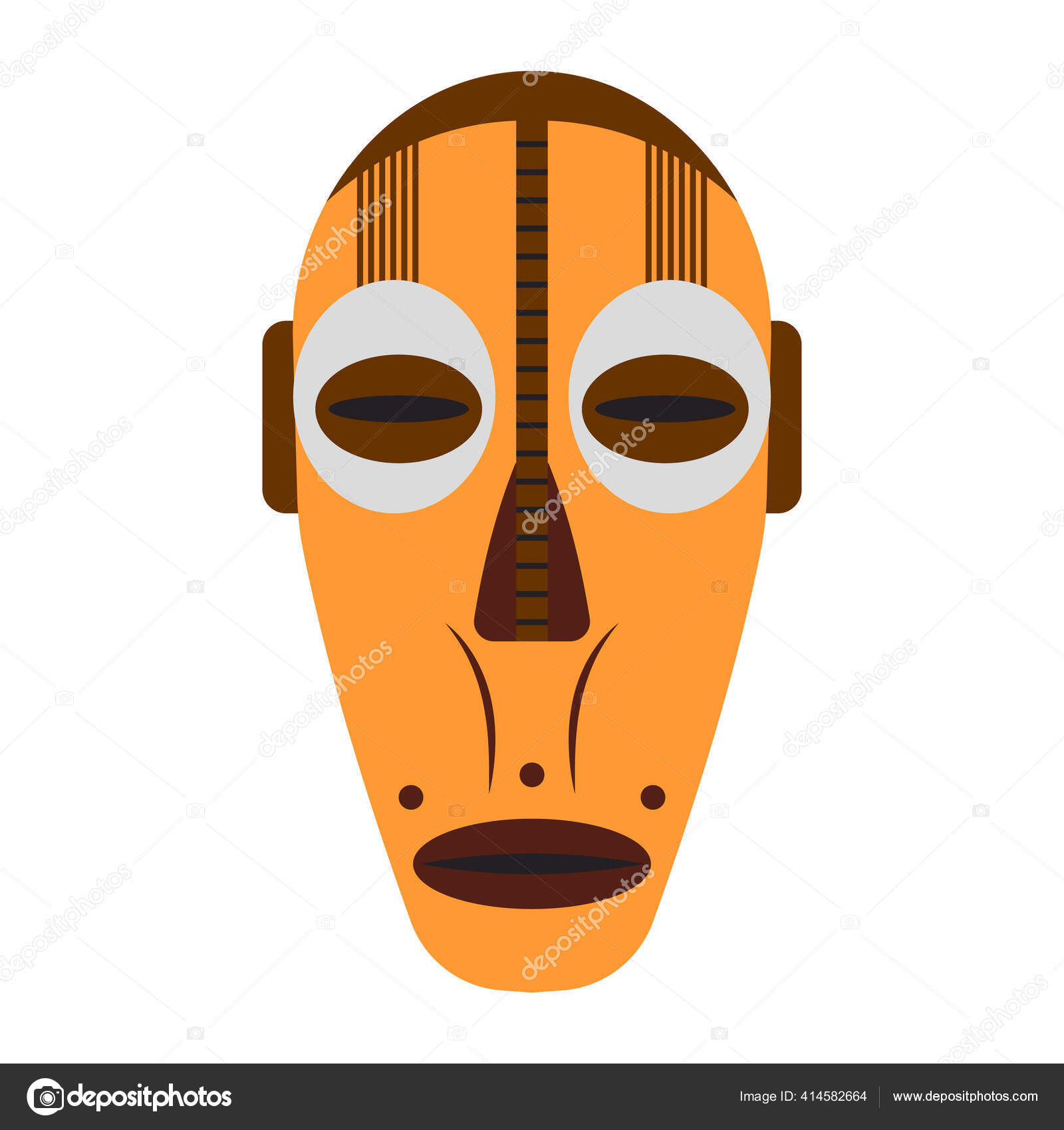 🏠 Grand masque africain du Sénégal en bois d'ébène pour la maison pas cher  et solidaire - Label Emmaüs, image size:1600x1700